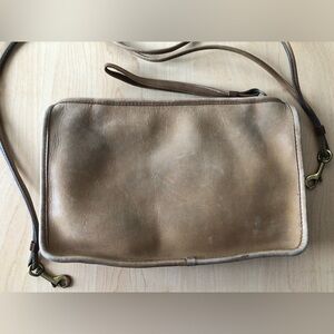 *Distressed* Coach NYC Convertible Clutch in Putty